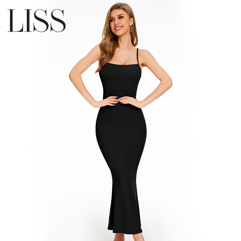 Shapewear Dress | LISS Slimming Maxi Built-in Shapewear Dress– Elegant Control