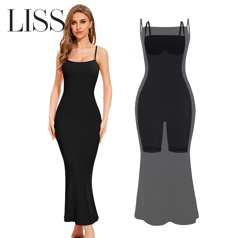 Shapewear Dress | LISS Slimming Maxi Built-in Shapewear Dress– Elegant Control