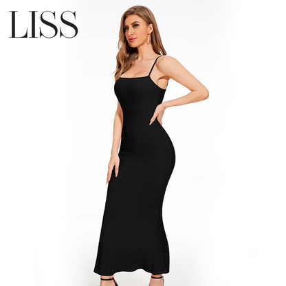 Shapewear Dress | LISS Slimming Maxi Built-in Shapewear Dress– Elegant Control