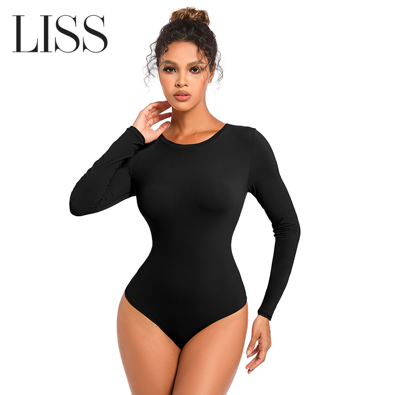 Bodysuit | LISS Long Sleeve Thong Bodysuit for Women