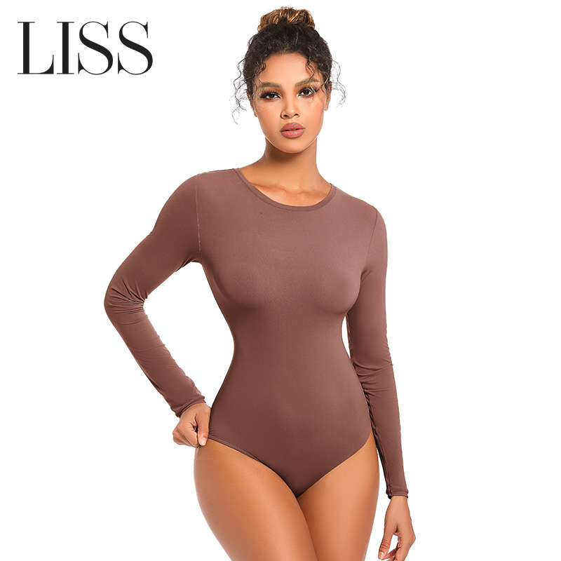 Bodysuit | LISS Long Sleeve Thong Bodysuit for Women