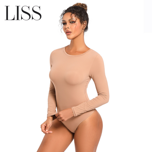 Bodysuit | LISS Long Sleeve Thong Bodysuit for Women