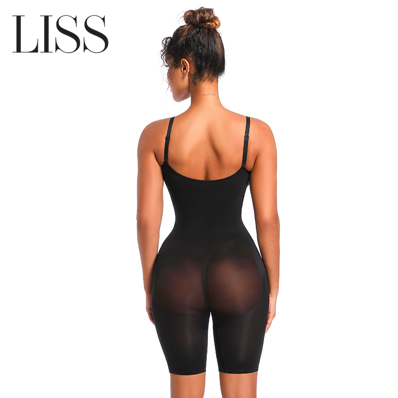 Shapewear | LISS Seamless Sculpt Mid Thigh Bodysuit – Tummy & Thigh Control Shapewear