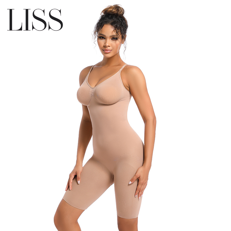 Shapewear | LISS Seamless Sculpt Mid Thigh Bodysuit – Tummy & Thigh Control Shapewear