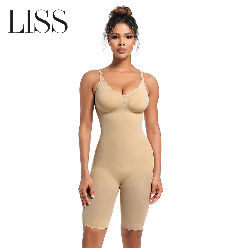 Shapewear | LISS Seamless Sculpt Mid Thigh Bodysuit – Tummy & Thigh Control Shapewear