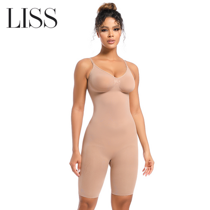 Shapewear | LISS Seamless Sculpt Mid Thigh Bodysuit – Tummy & Thigh Control Shapewear